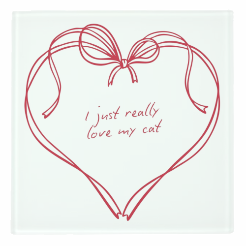 I just love my cat - personalised beer coaster by Ms Doodle