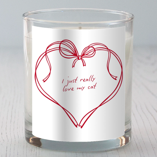 I just love my cat - scented candle by Ms Doodle