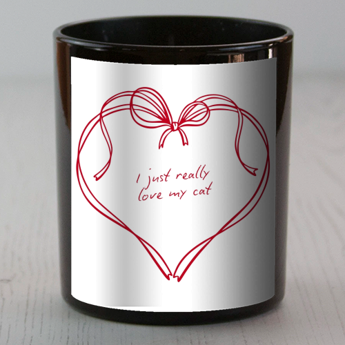 I just love my cat - scented candle by Ms Doodle