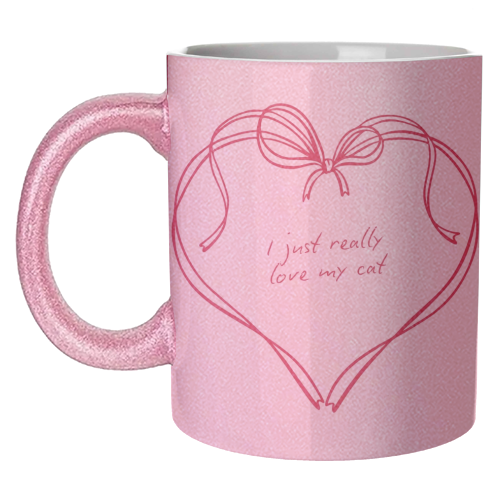 I just love my cat - unique mug by Ms Doodle