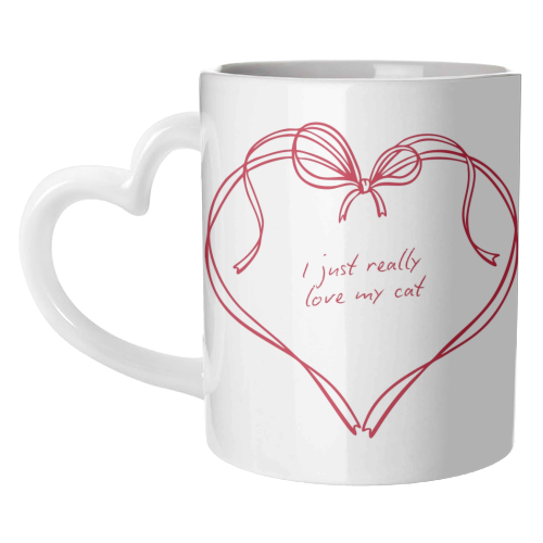 I just love my cat - unique mug by Ms Doodle