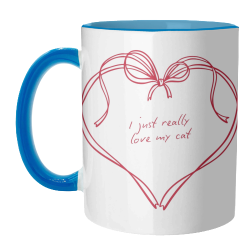 I just love my cat - unique mug by Ms Doodle