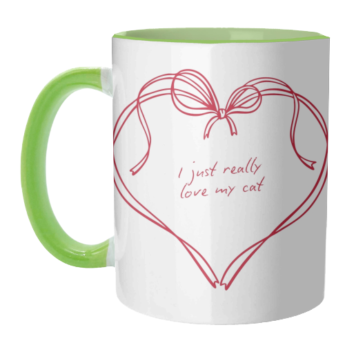 I just love my cat - unique mug by Ms Doodle