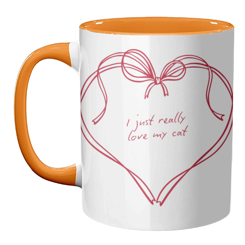 I just love my cat - unique mug by Ms Doodle