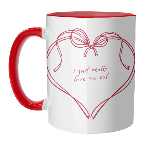 I just love my cat - unique mug by Ms Doodle