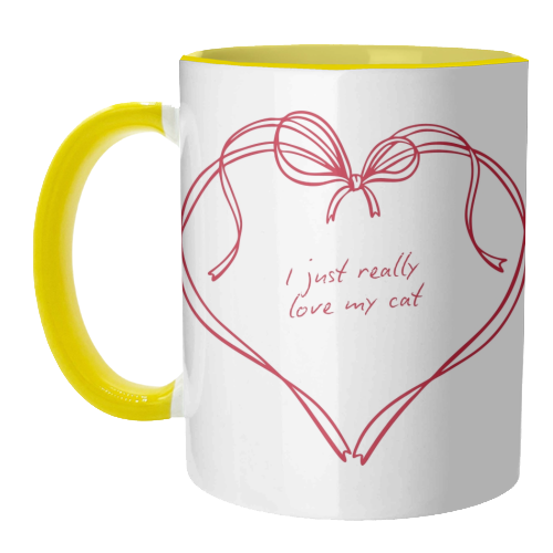 I just love my cat - unique mug by Ms Doodle