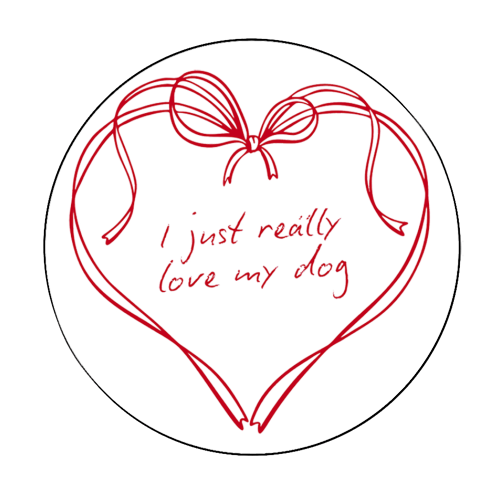 I just really love my dog - Circle Sticker by Ms Doodle