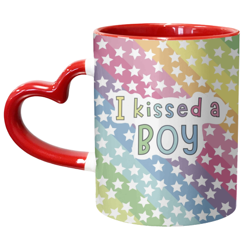 I kissed a boy - unique mug by Giddy Kipper