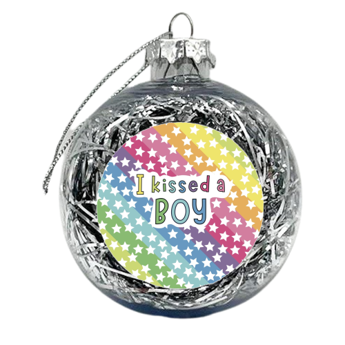 I kissed a boy - xmas bauble by Giddy Kipper