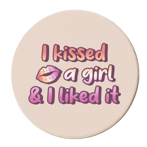 I Kissed A Girl - personalised beer coaster by Amy Farmer