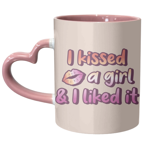 I Kissed A Girl - unique mug by Amy Farmer