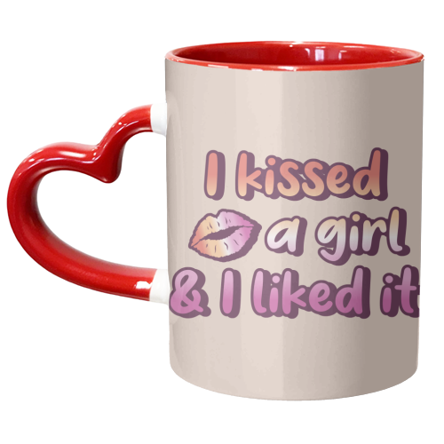I Kissed A Girl - unique mug by Amy Farmer