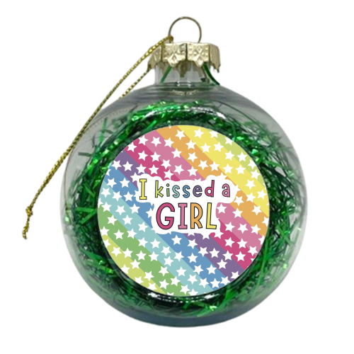I kissed a girl - xmas bauble by Giddy Kipper