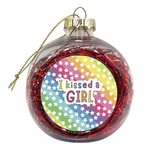 I kissed a girl - xmas bauble by Giddy Kipper