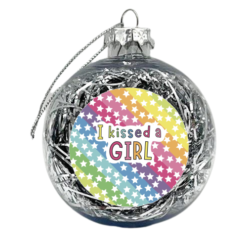 I kissed a girl - xmas bauble by Giddy Kipper
