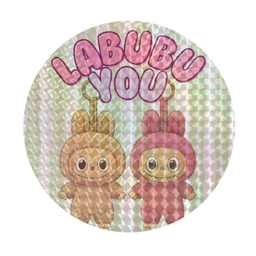 I Labubu You - Circle Sticker by Ms Doodle