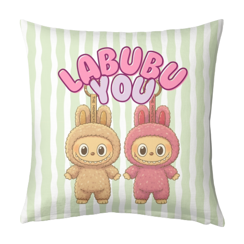 I Labubu You - designed cushion by Ms Doodle