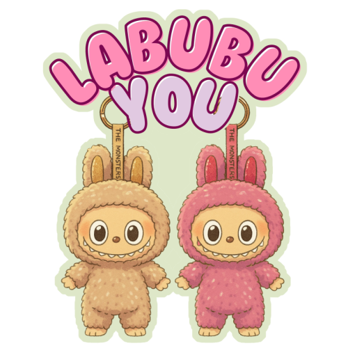 I Labubu You - Die Cut Sticker by Ms Doodle