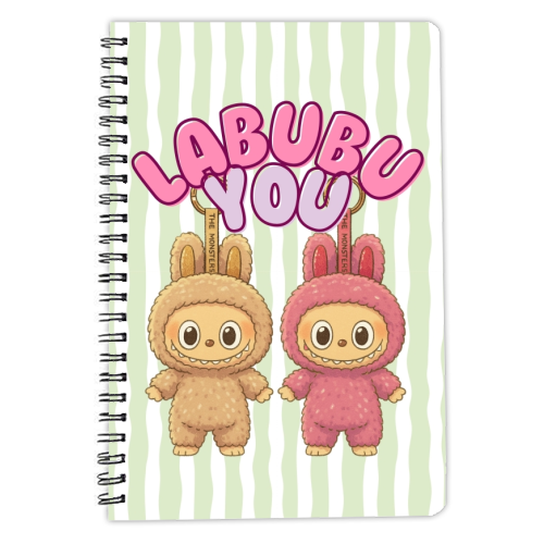 I Labubu You - personalised A4, A5, A6 notebook by Ms Doodle