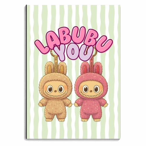 I Labubu You - personalised A4, A5, A6 notebook by Ms Doodle