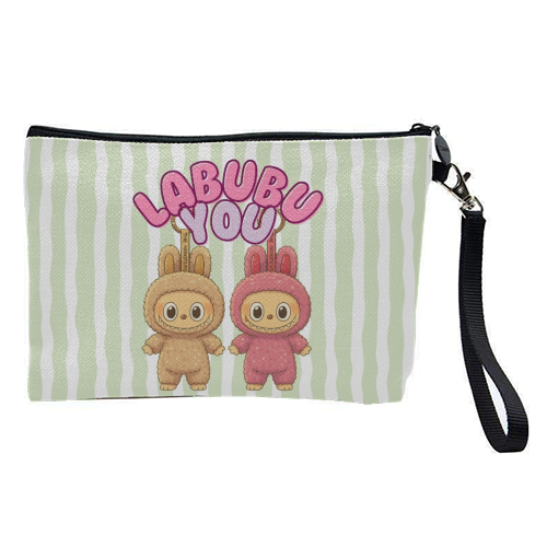 I Labubu You - pretty makeup bag by Ms Doodle