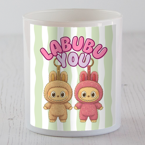 I Labubu You - scented candle by Ms Doodle