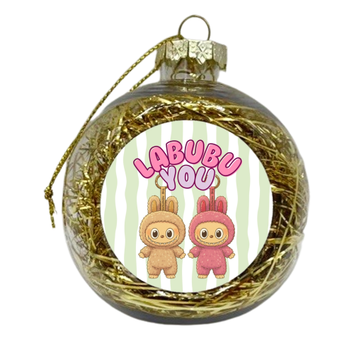 I Labubu You - xmas bauble by Ms Doodle