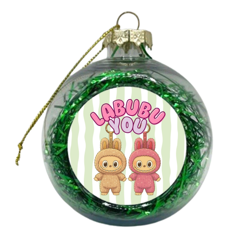 I Labubu You - xmas bauble by Ms Doodle