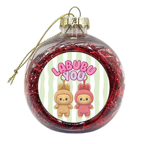 I Labubu You - xmas bauble by Ms Doodle