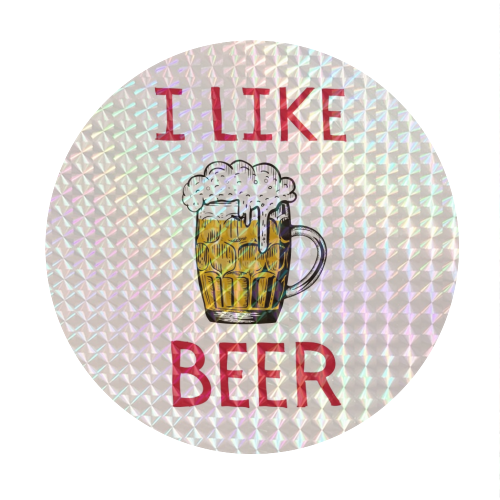 I LIKE BEER - Circle Sticker by Ms Doodle