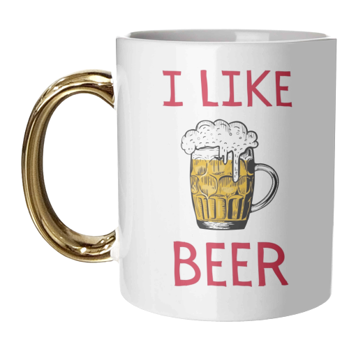 I LIKE BEER - unique mug by Ms Doodle