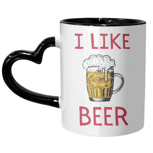I LIKE BEER - unique mug by Ms Doodle