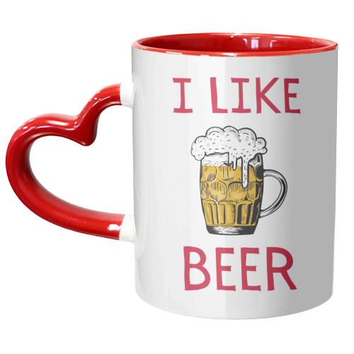 I LIKE BEER - unique mug by Ms Doodle