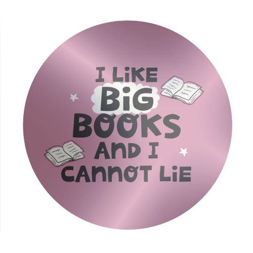 I like big books - Circle Sticker by Giddy Kipper