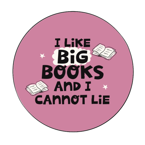 I like big books - Circle Sticker by Giddy Kipper