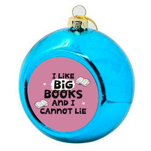 I like big books - colourful christmas bauble by Giddy Kipper