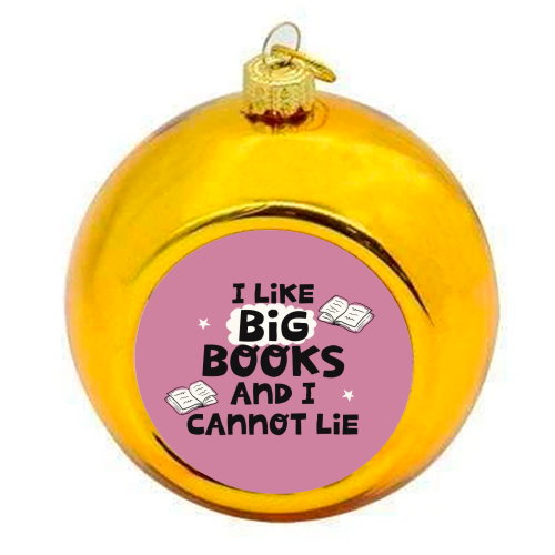 I like big books - colourful christmas bauble by Giddy Kipper
