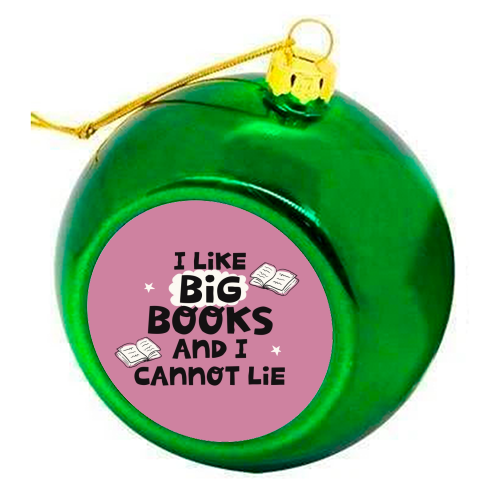 I like big books - colourful christmas bauble by Giddy Kipper