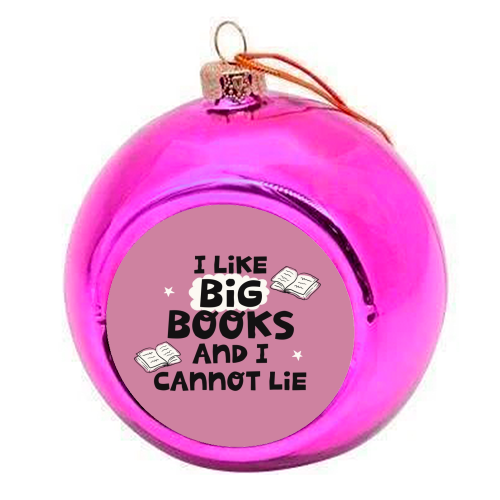 I like big books - colourful christmas bauble by Giddy Kipper