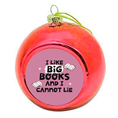 I like big books - colourful christmas bauble by Giddy Kipper