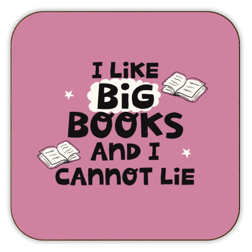 I like big books - personalised beer coaster by Giddy Kipper