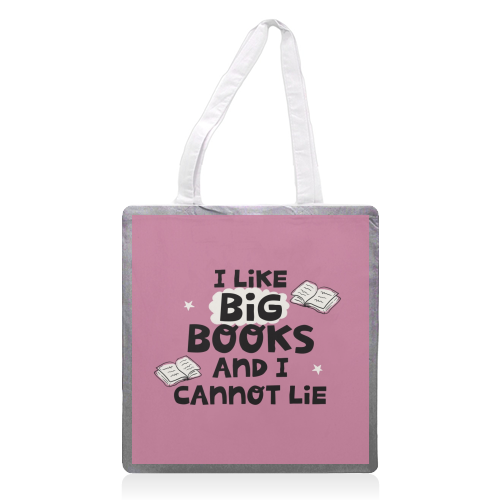 I like big books - printed canvas tote bag by Giddy Kipper