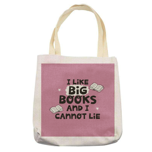 I like big books - printed canvas tote bag by Giddy Kipper