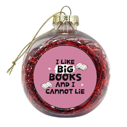 I like big books - xmas bauble by Giddy Kipper