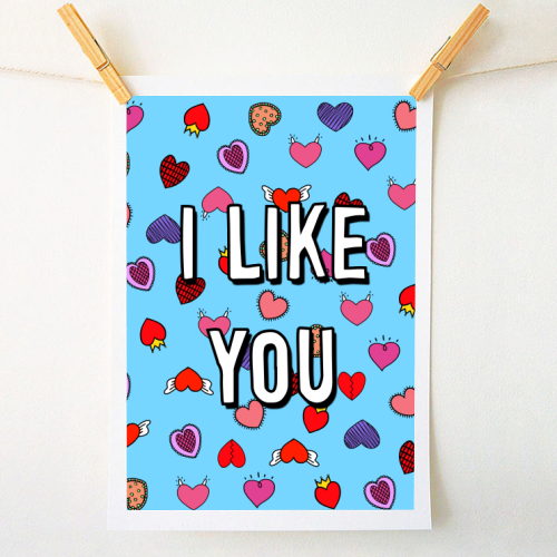 I Like You - A1 - A4 art print by Adam Regester
