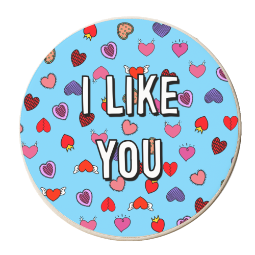 I Like You - personalised beer coaster by Adam Regester