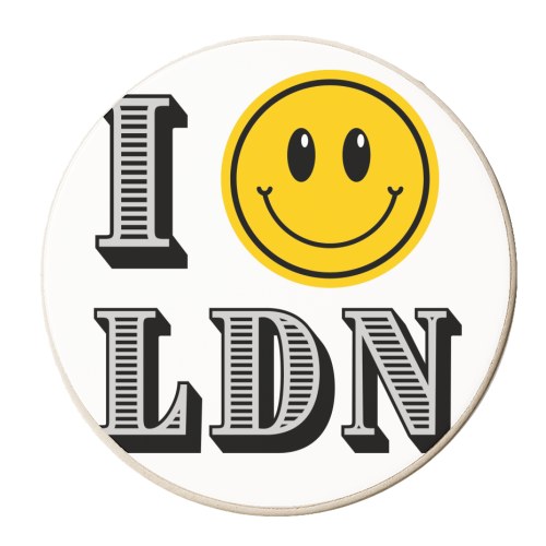 I :) LONDON - personalised beer coaster by Lilly Rose