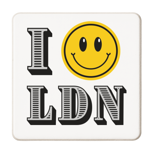 I :) LONDON - personalised beer coaster by Lilly Rose