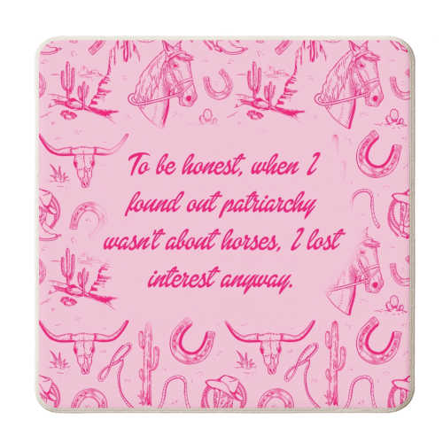 I lost interest….. - personalised beer coaster by Wallace Elizabeth