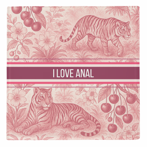 I love anal - personalised beer coaster by Lilly Rose